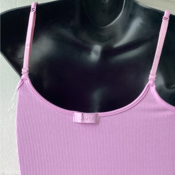 Skims Pink Soft Lounge Spaghetti Strap Bodycon Maxi Dress - Picture 8 of 10